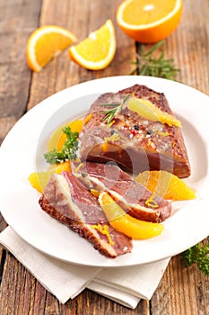 Magret de canard ÃÆÃÂ  l `orange